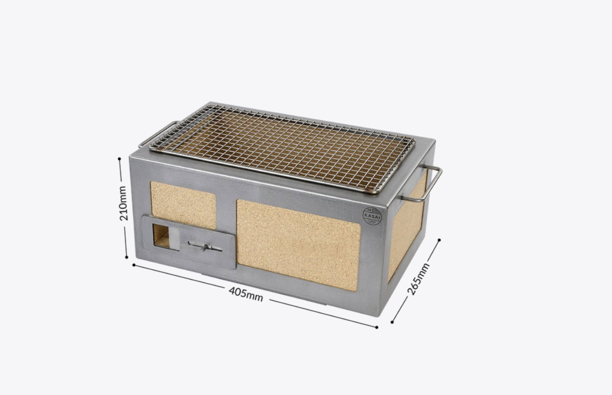 Kasai Konro Grill Little aus Edelstahl, Japanischer Holzkohlegrill Kasai Konro Grill Little aus Edelstahl, Japanischer Holzkohlegrill