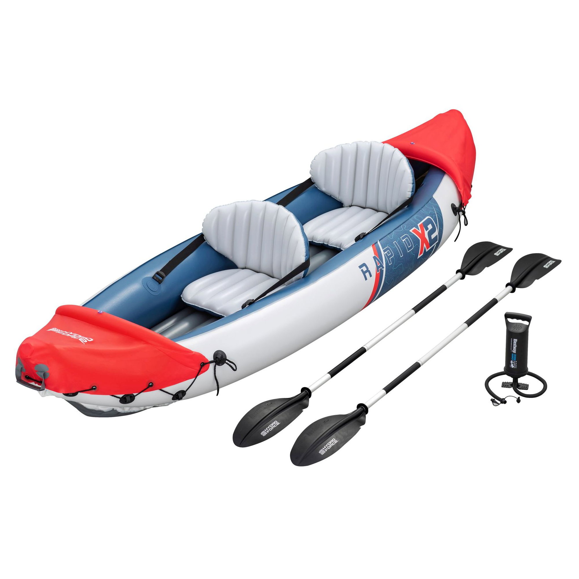 Bestway Hydro Force Rapid X2 aufblasbares Kajak 2 Personen Set