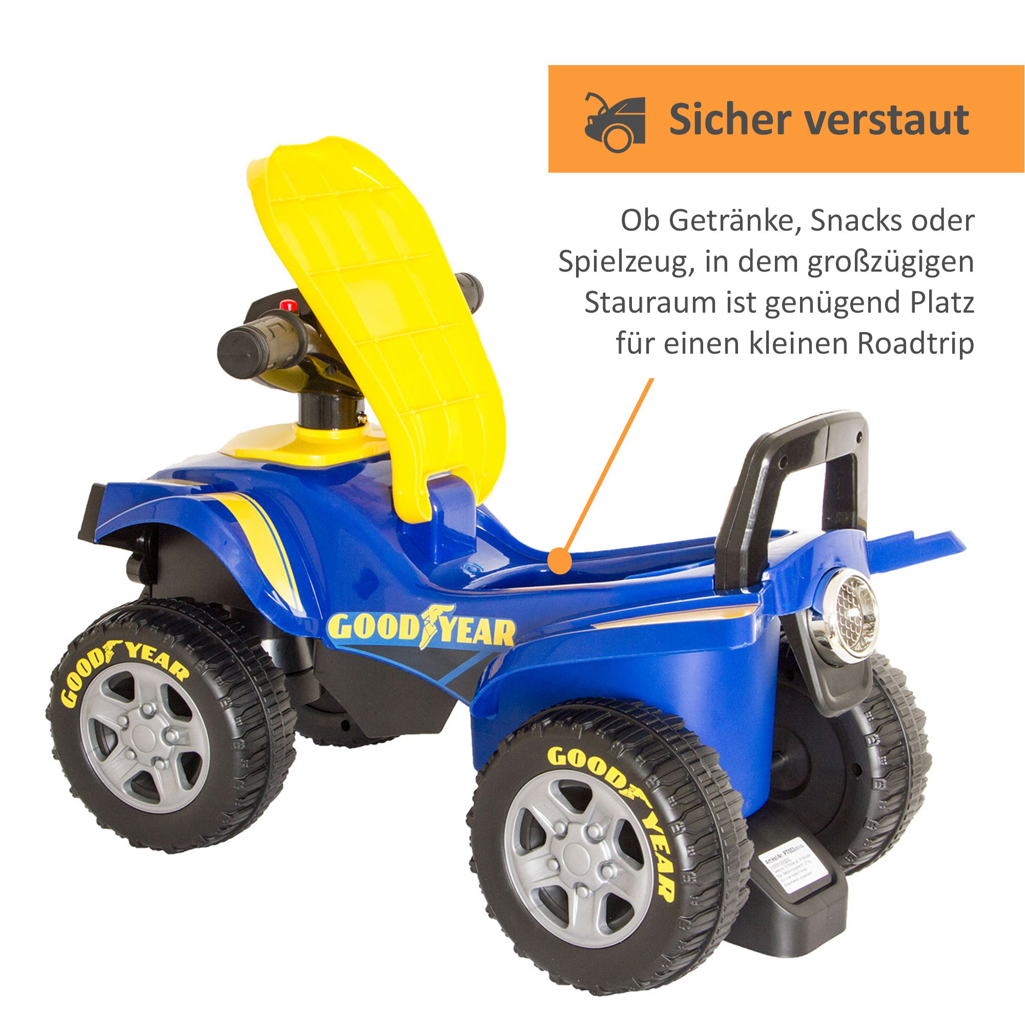 GOOD YEAR Rutscherauto in blau, Kinder-Quad, Rutschauto PT003_B