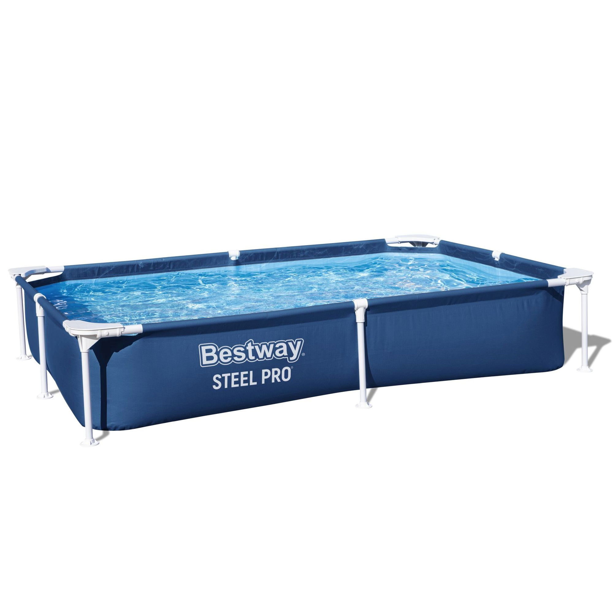 Bestway Steel Pro Frame Pool ohne Pumpe 221 x 150 x 43 cm eckig