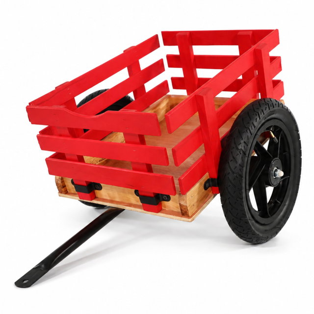 Anhänger rot mit Luftreifen für Gokart, Trailer für Kinderfahrzeuge, Einachshänger Anhänger rot mit Luftreifen für Gokart, Trailer für Kinderfahrzeuge, Einachshänger
