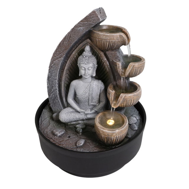 Zimmerbrunnen mit LED-Beleuchtung, Dekobrunnen “Buddha Dhyana” für die Wohnung NA191 Zimmerbrunnen mit LED-Beleuchtung, Dekobrunnen “Buddha Dhyana” für die Wohnung NA191