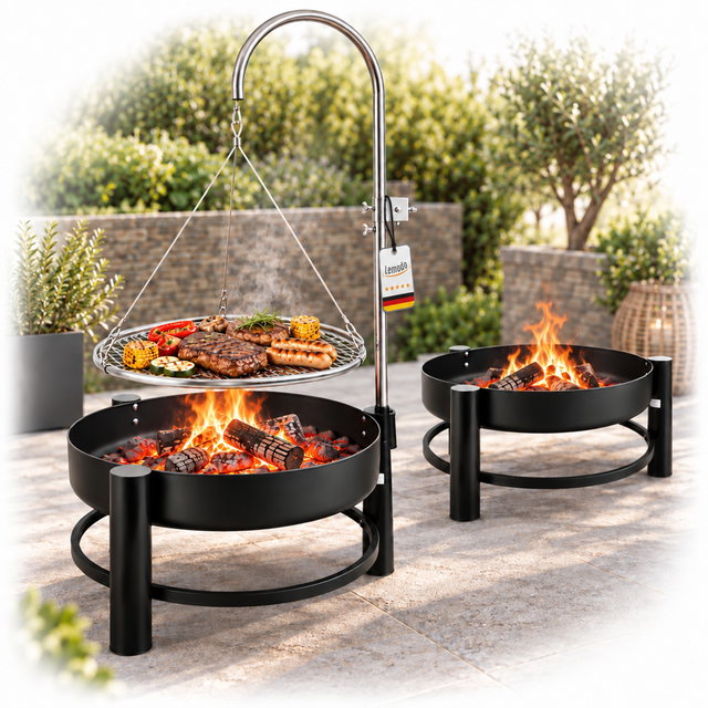 Schwenkgrill Holzkohlegrill mit Grillrost Ø 55 cm höhenverstellbar