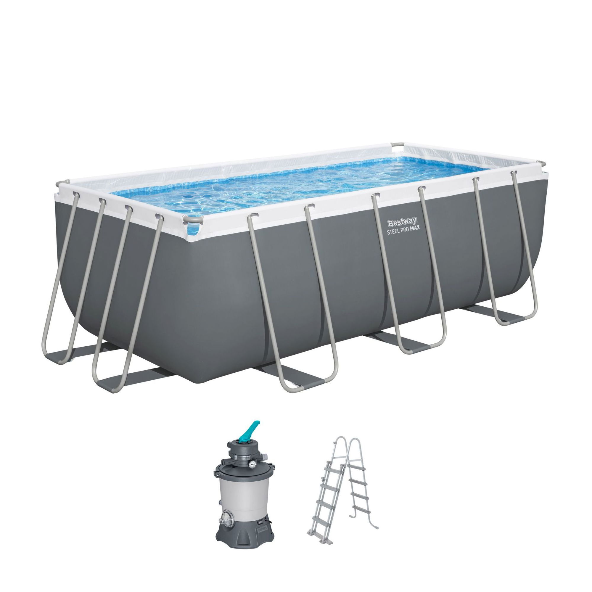 Bestway Steel Pro MAX Frame Pool Komplett-Set 412 x 201 x 122 cm