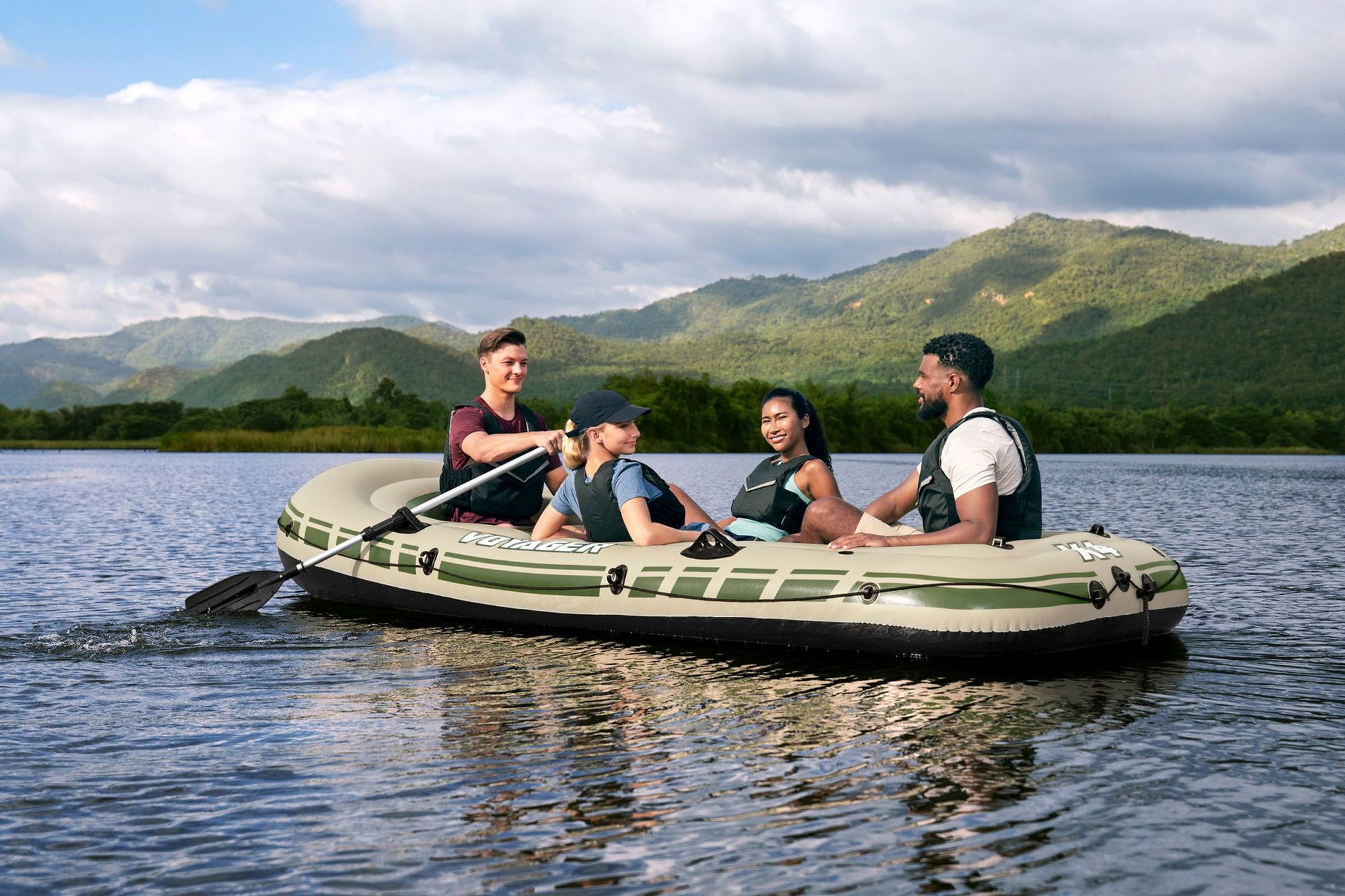 Bestway Voyager X4 Schlauchboot Komplett-Set 4 Personen Bestway Voyager X4 Schlauchboot Komplett-Set 4 Personen