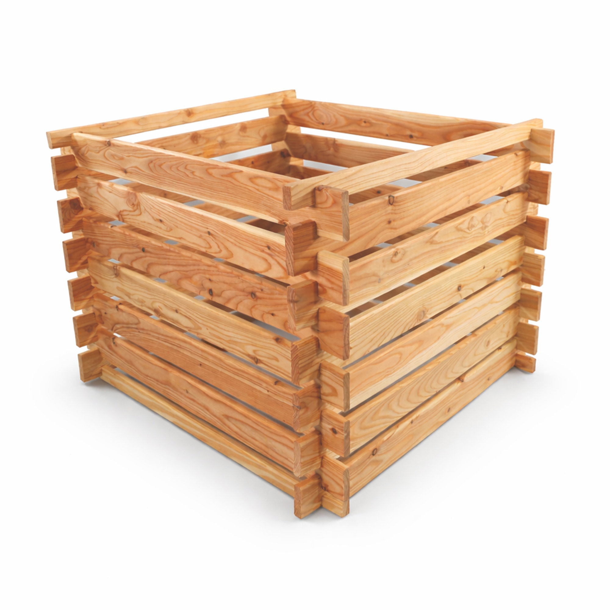 Holzkomposter aus Lärchenholz für Garten 100x100 cm Stecksystem langlebig Holzkomposter aus Lärchenholz für Garten 100x100 cm Stecksystem langlebig