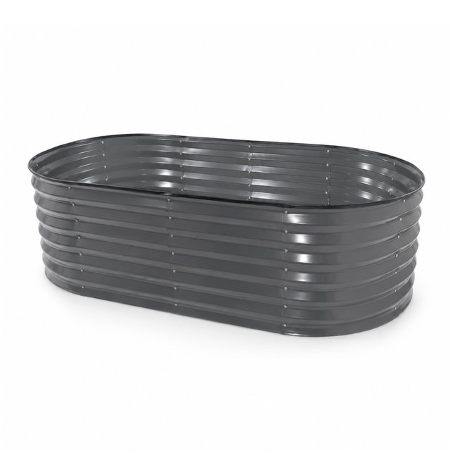 Metallhochbeet für Kinder, ovales Hochbeet 160x80x45 cm anthrazit Metallhochbeet für Kinder, ovales Hochbeet 160x80x45 cm anthrazit