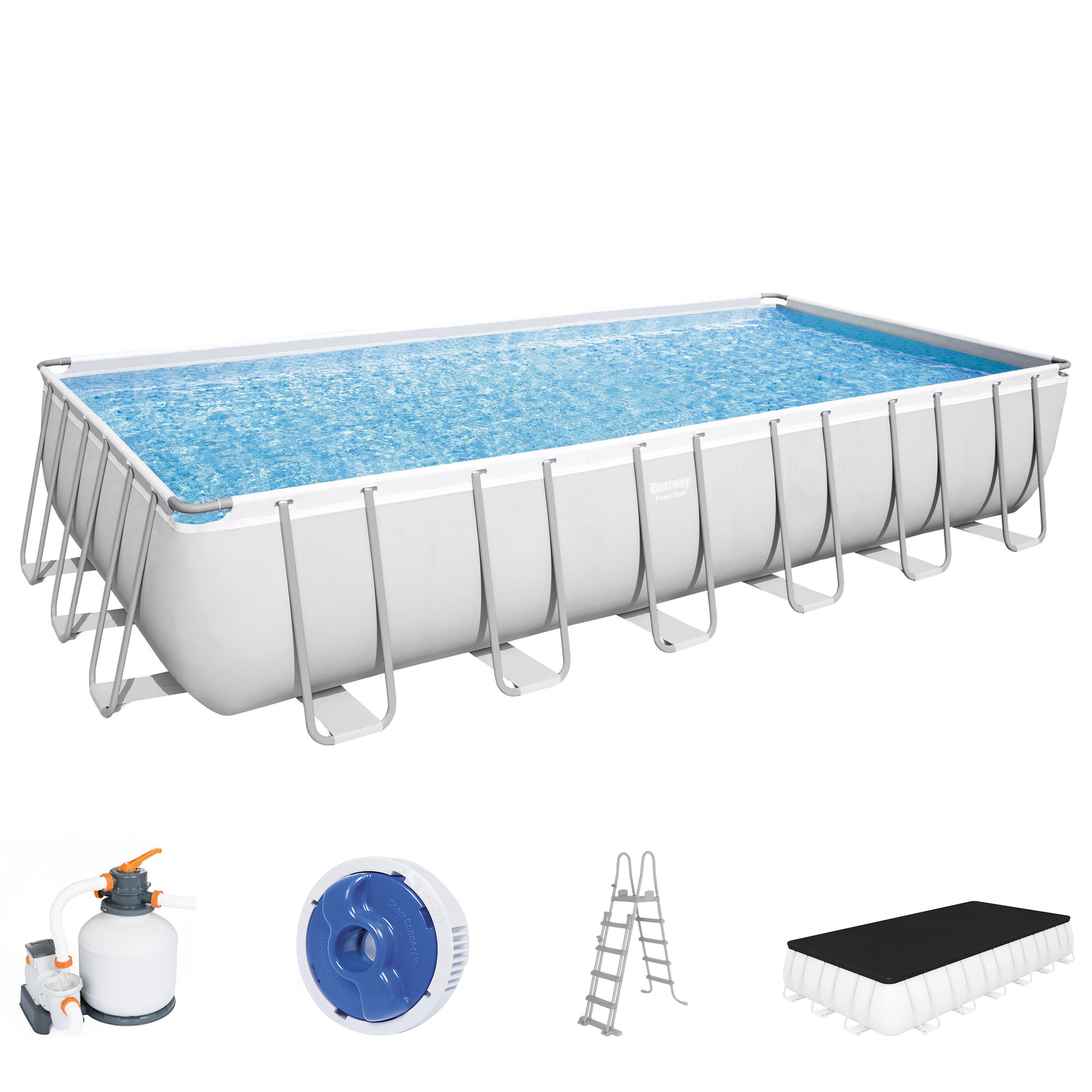 Bestway Pool Komplett-Set Power Steel mit Sandfilteranlage, 732 x 366 x 132 cm 56475_22 Bestway Pool Komplett-Set Power Steel mit Sandfilteranlage, 732 x 366 x 132 cm 56475_22