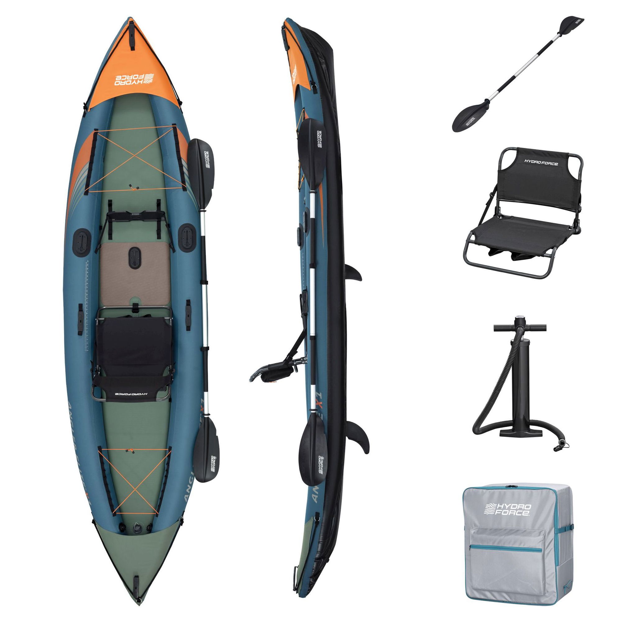 Bestway Angler Elite Kajak für 1 Person mit Sitz, Paddel, Pumpe