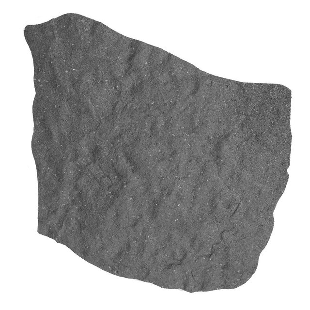 Trittstein, 2 Stk. Gartenplatten in Steinoptik, Gehwegplatte 42x53x2,3cm Gummi