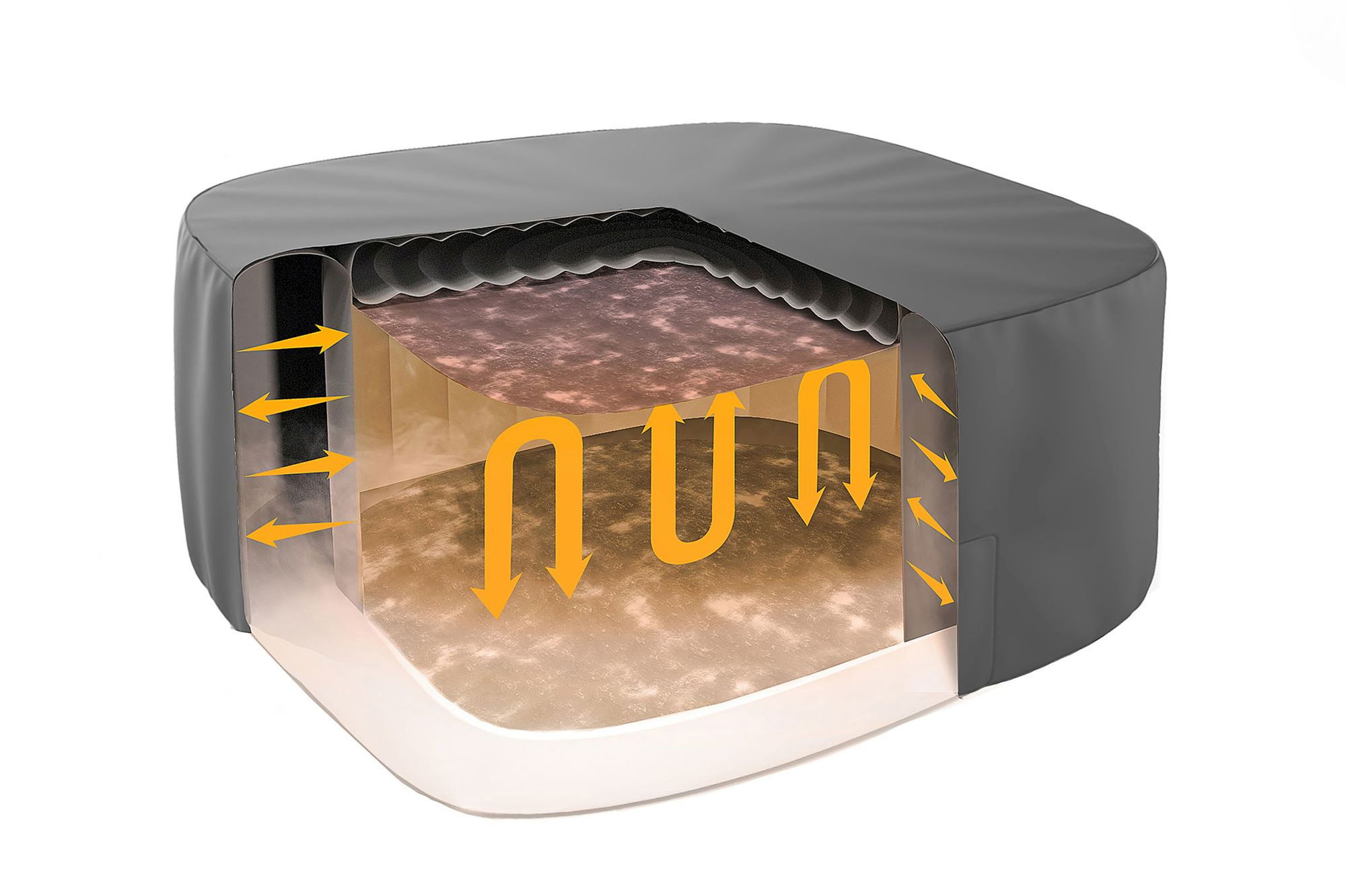 LAY-Z-SPA Abdeckung EnergySense Plus Thermoabdeckung 230 x 230 x 71 cm