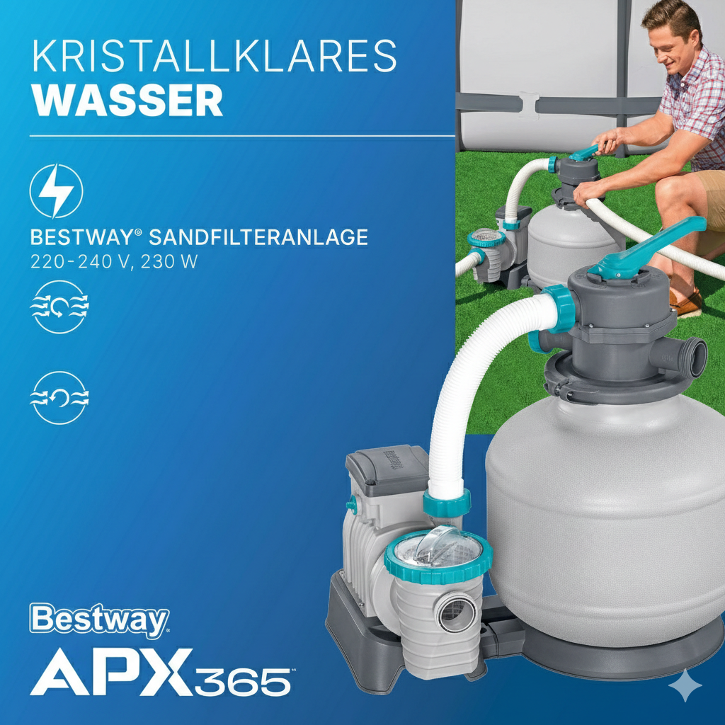 Bestway APX365 winterfestes Frame Pool Komplett-Set 549 x 274 x 132 cm