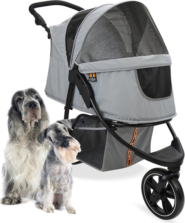 My Duque Cooper Hundebuggy grau bis 32 kg, faltbarer Hundewagen