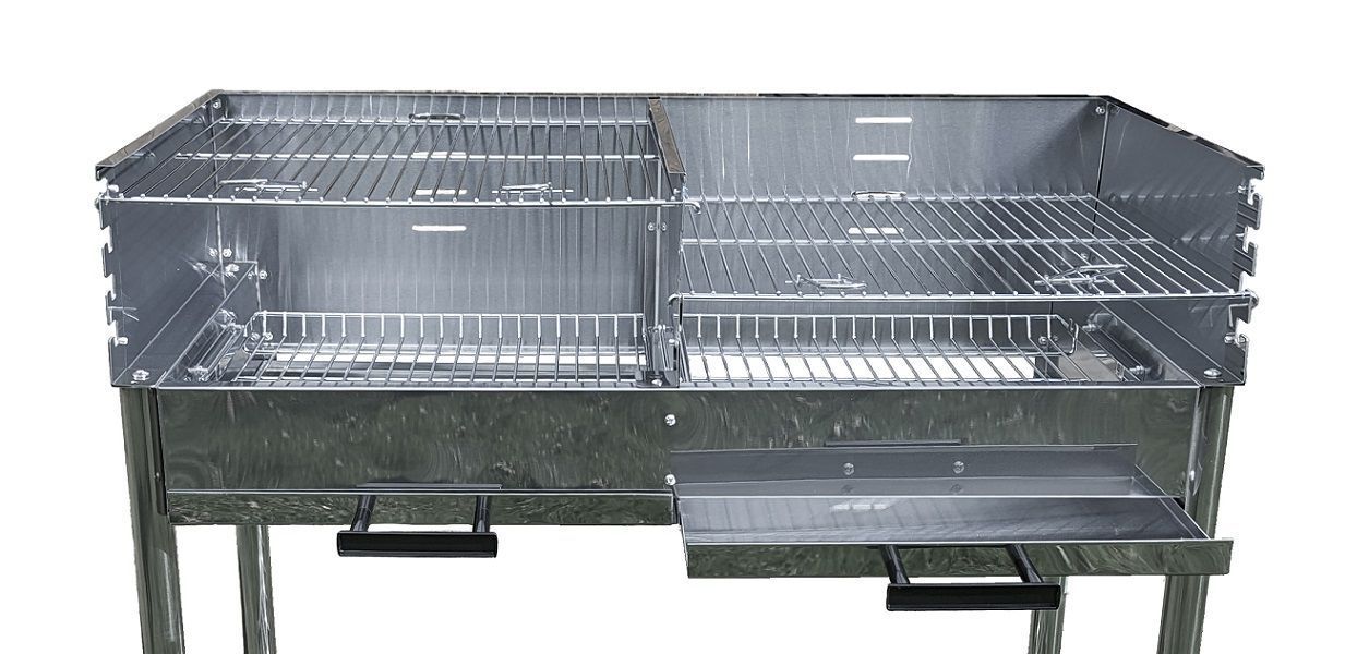 Grilltisch aus Edelstahl, Outdoorküche, Holzkohlegrill WE-2304-02