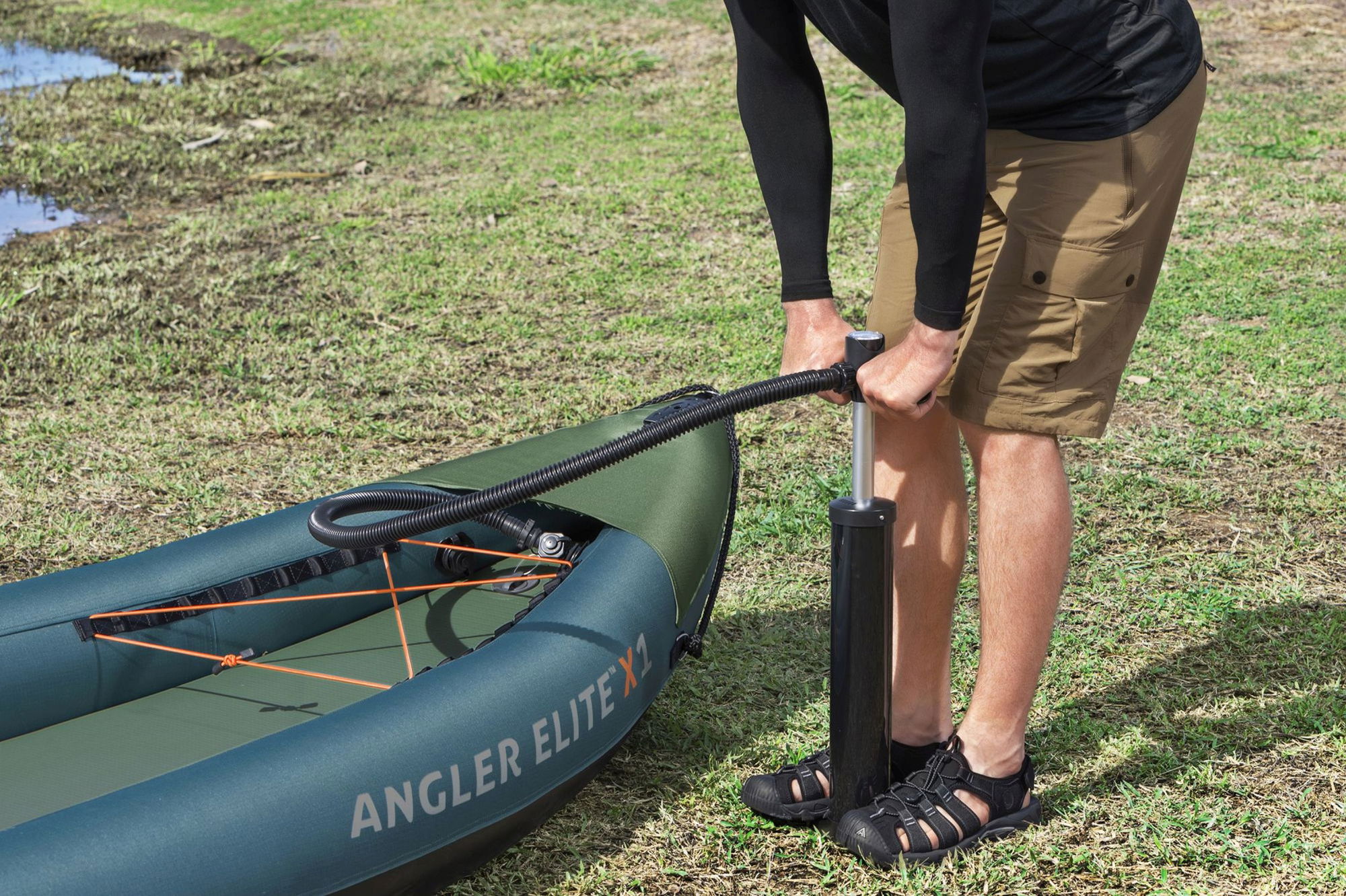 Bestway Angler Elite Kajak für 1 Person mit Sitz, Paddel, Pumpe