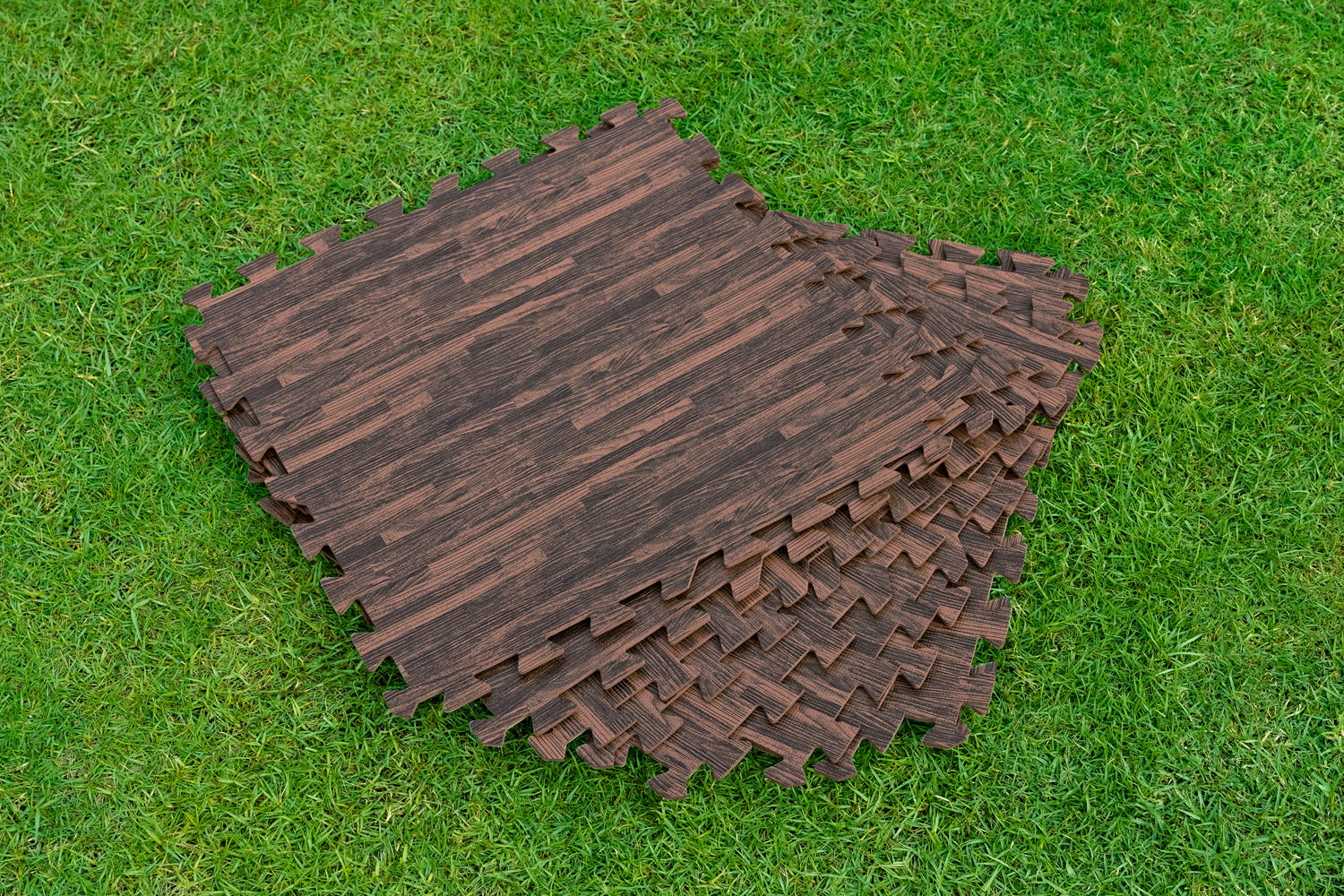 Pool-Bodenschutzfliesen Set 9 Stück á 50 x 50 cm, Palisander (Holz-Optik) 58712_24