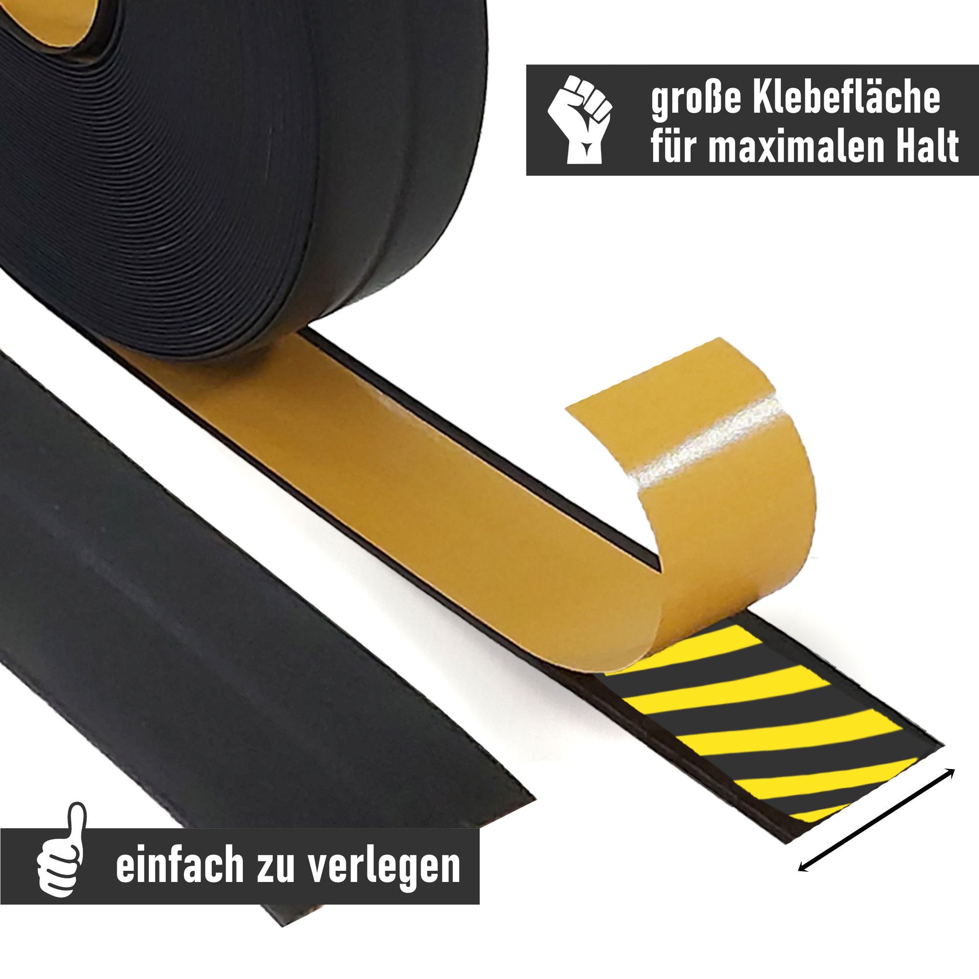 Knickwinkelleiste, PVC, 25m, schwarz, selbstklebend, Sockelleiste MS013