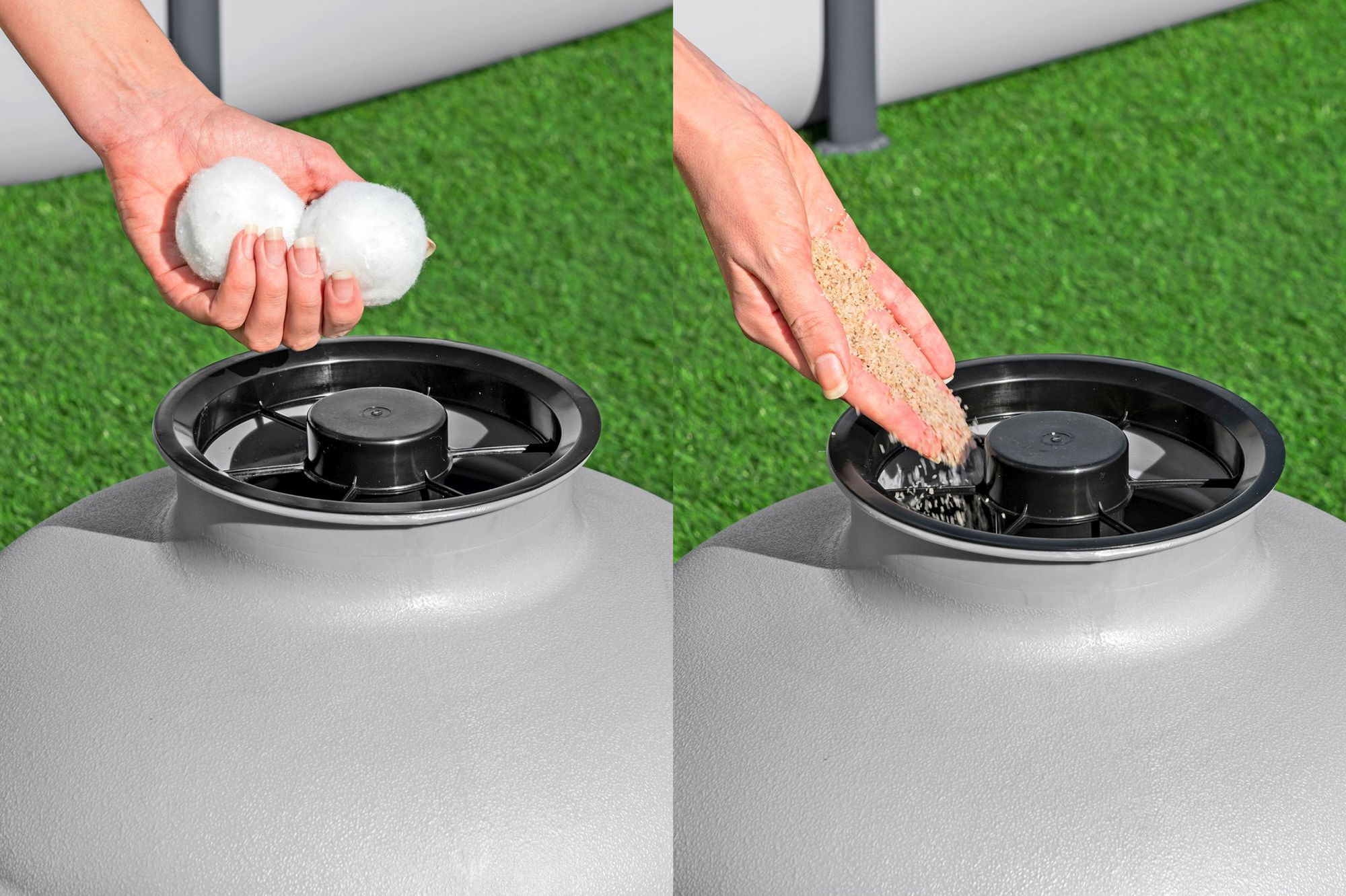 Sandfilteranlage mit Zeitschaltuhr 8.327 lh für Pools 1.100–51.400 l