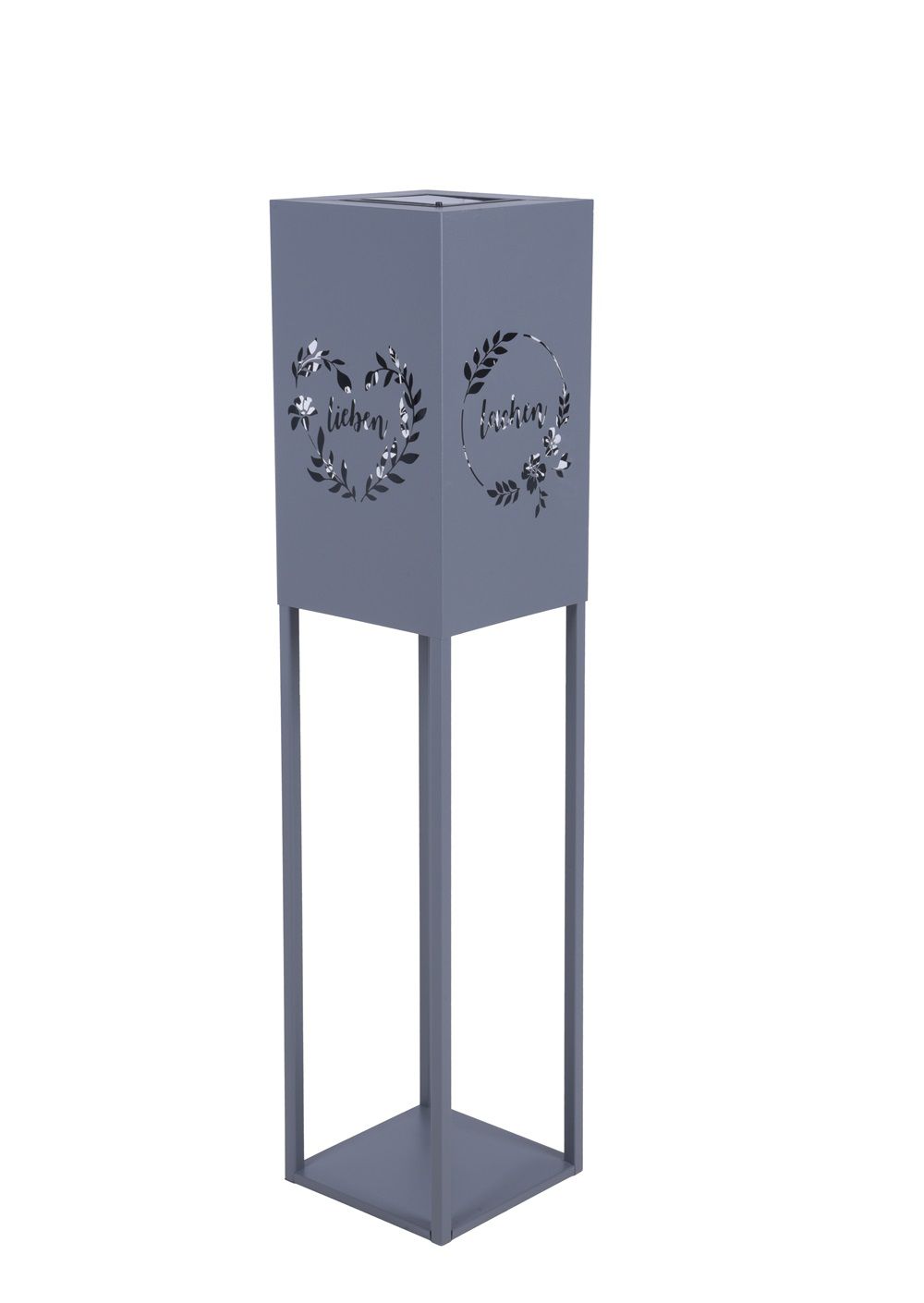 Dekosäule mit LED Licht, Moderne Standleuchte, Anthrazit Säule, 100 cm hoch HI-507453