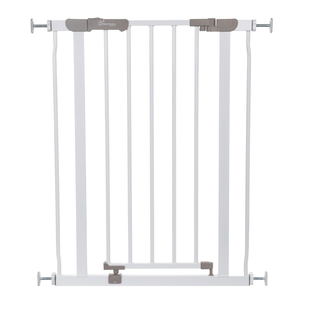 Treppenschutzgitter, Türschutzgitter Ava Slimline für Öffnungen bis 68 cm, Baby Schutzgitter, weiß