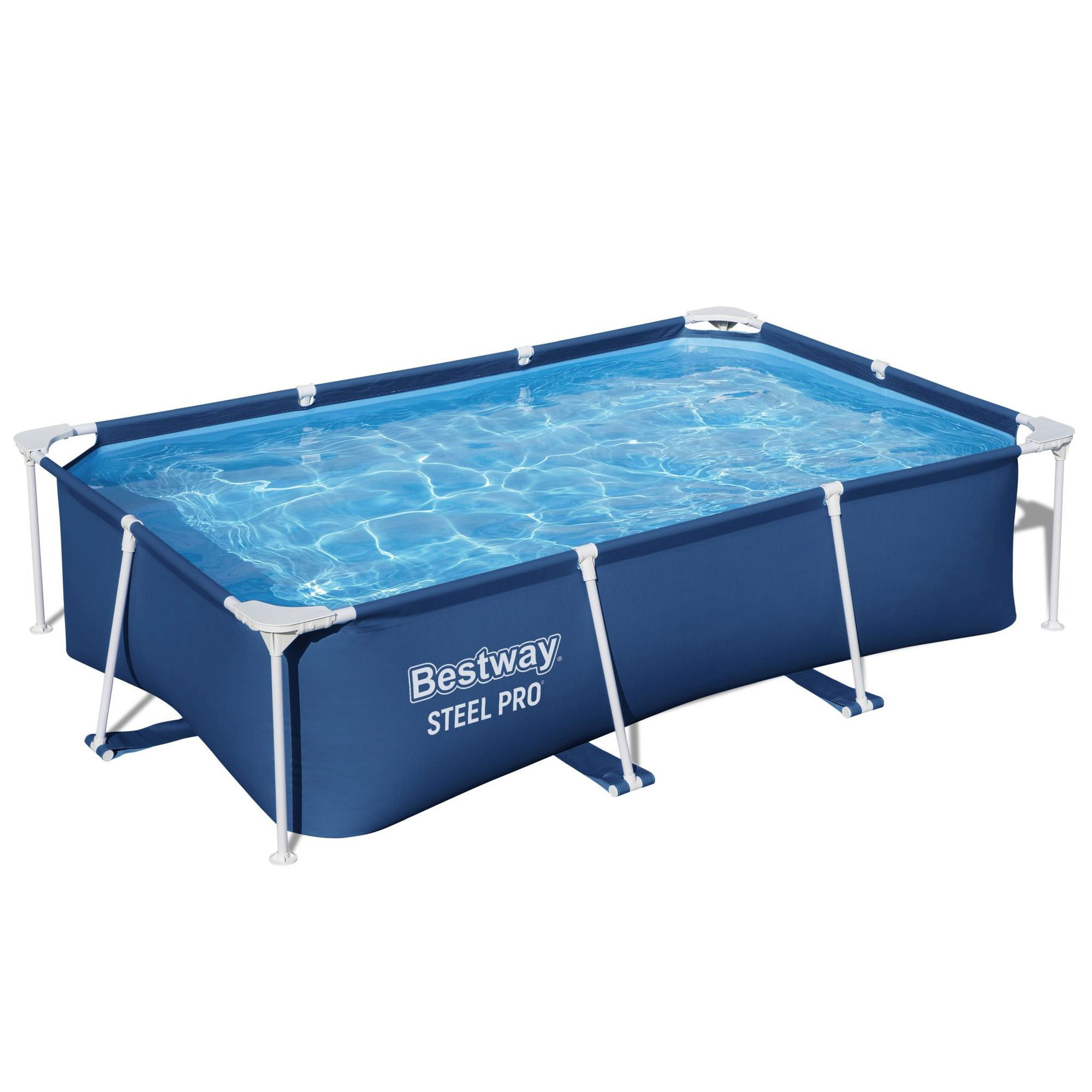 Bestway Steel Pro Frame Pool ohne Pumpe 259 x 170 x 61 cm eckig