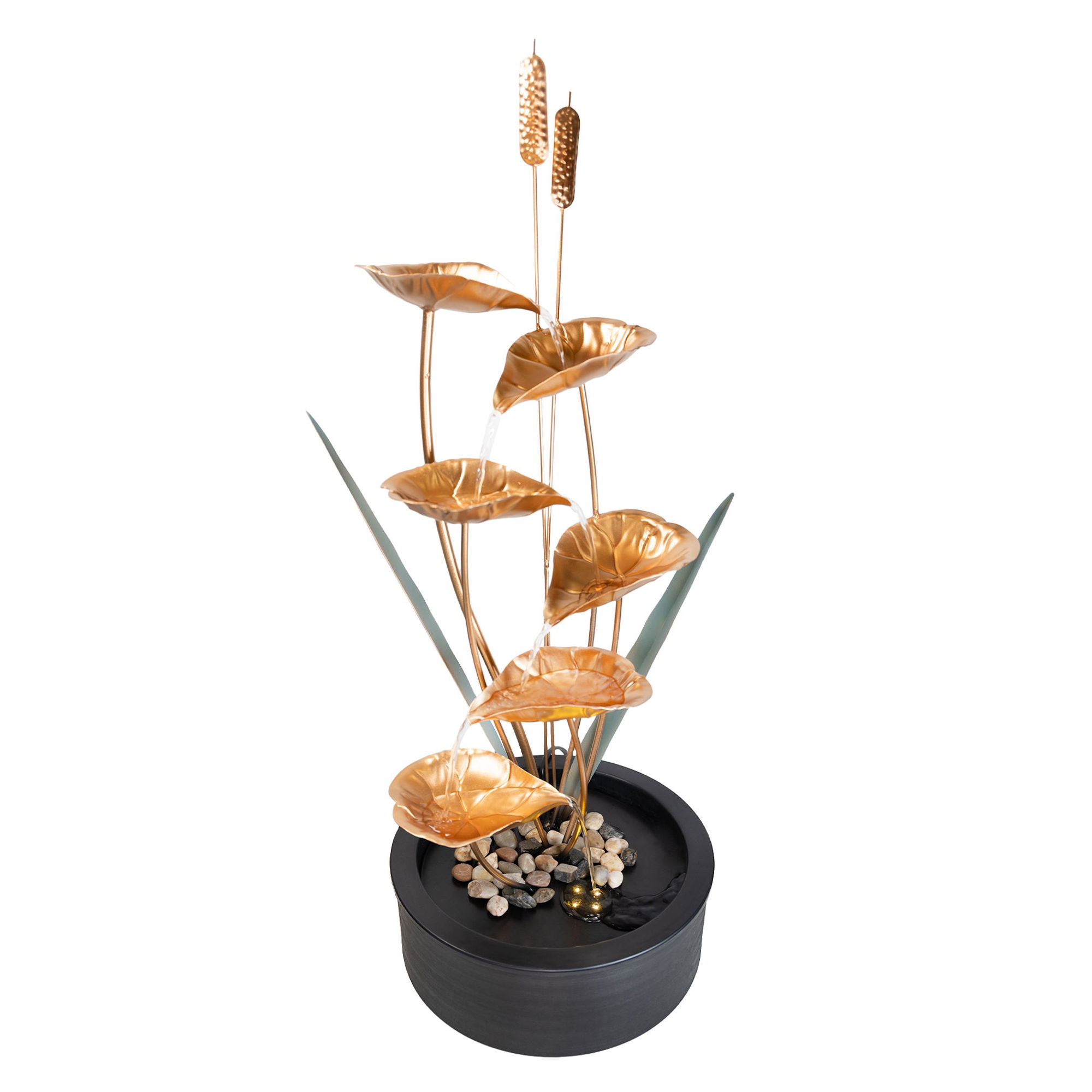 Zimmerbrunnen mit 6 Stufen, Dekobrunnen mit Beleuchtung Zimmerbrunnen mit 6 Stufen, Dekobrunnen mit Beleuchtung