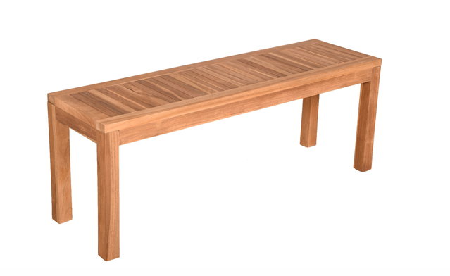 Teak Gartenbank BIARO 2-Sitzer aus Massivholz für Garten und Haus