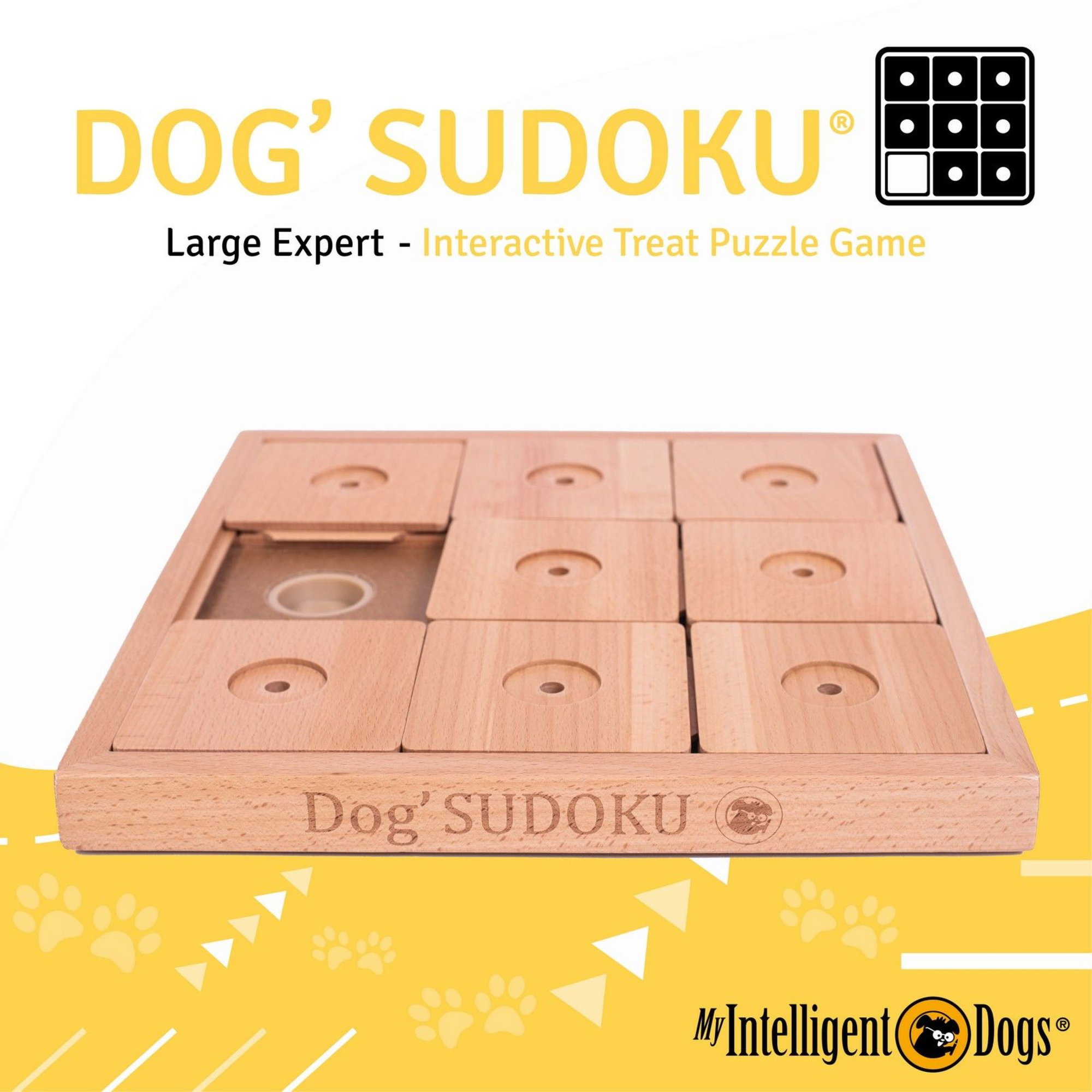 Großes Hundespielzeug Sudoku Large Expert, FSC-Holz für Hunde 33x33 cm
