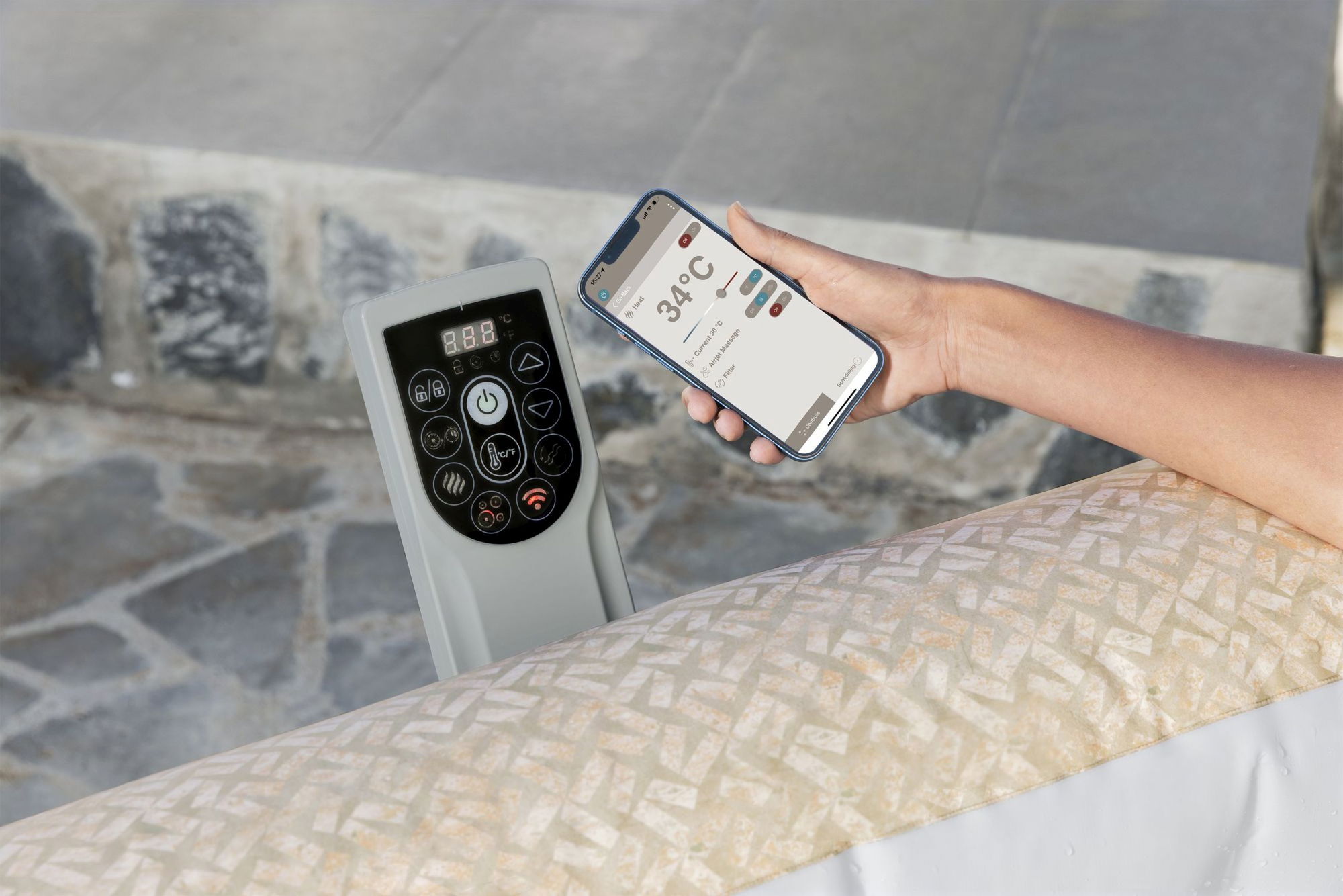 Bestway LAY-Z-SPA Rome AirJet Whirlpool 7 Personen 201 x 201 cm Bestway LAY-Z-SPA Rome AirJet Whirlpool 7 Personen 201 x 201 cm