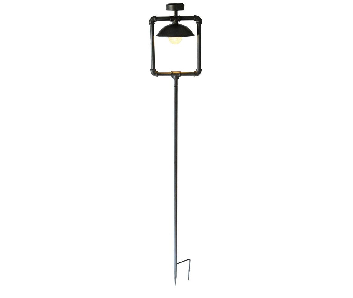 Solar-Leuchte Gwendoline, Metall, antik-schwarz, 160 cm hoch HI-507096