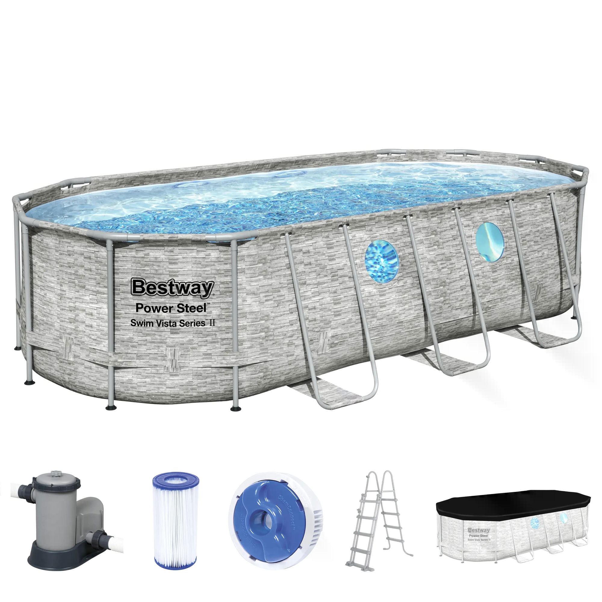 Power Steel Swim Vista Series Komplett-Set, 549 x 274 x 122 cm 56716_22 Power Steel Swim Vista Series Komplett-Set, 549 x 274 x 122 cm 56716_22