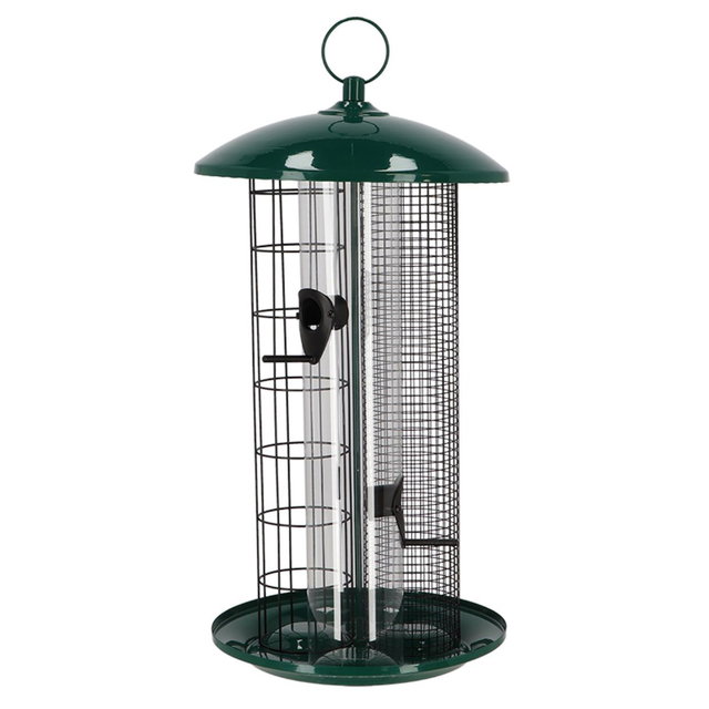 Vogelfuttersäule XXL aus Metall, 44 cm hoch. für Wildvögel ES-FB597 Vogelfuttersäule XXL aus Metall, 44 cm hoch. für Wildvögel ES-FB597