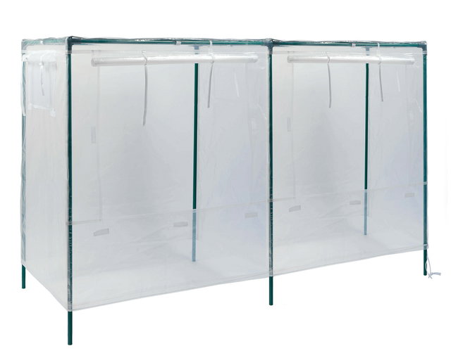 Hochbeetabdeckung L 158x75x105cm aus PE Folie mit integriertem UV Schutz, eckig