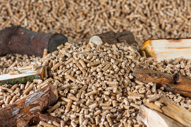ein haufen holzpellets
