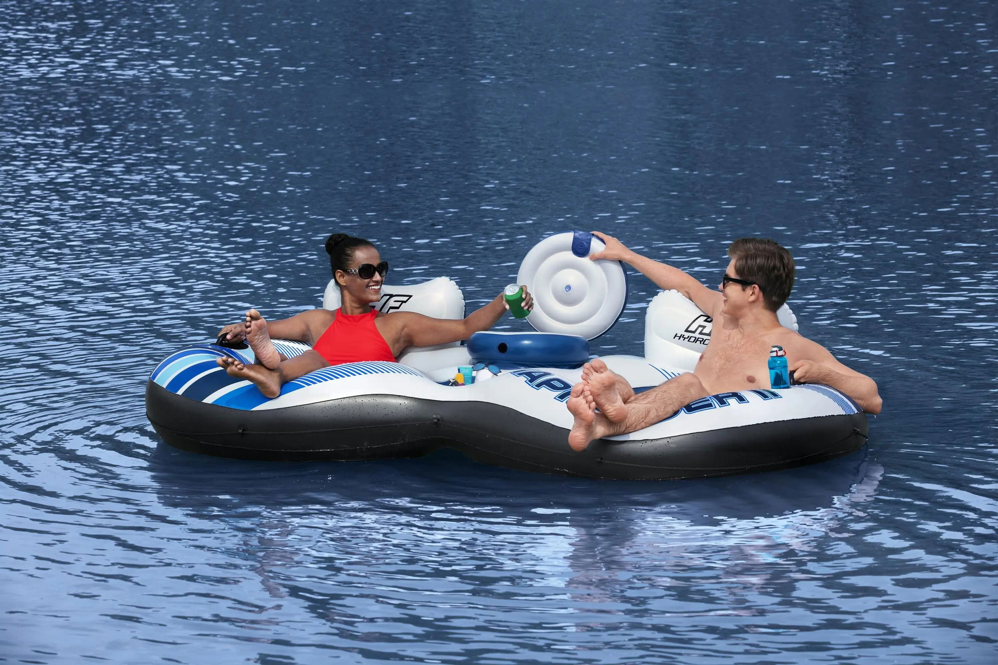 Hydro-Force 2-Personen-Schwimmring mit Rückenlehne Rapid Rider II 251 x 132 cm 43113_24