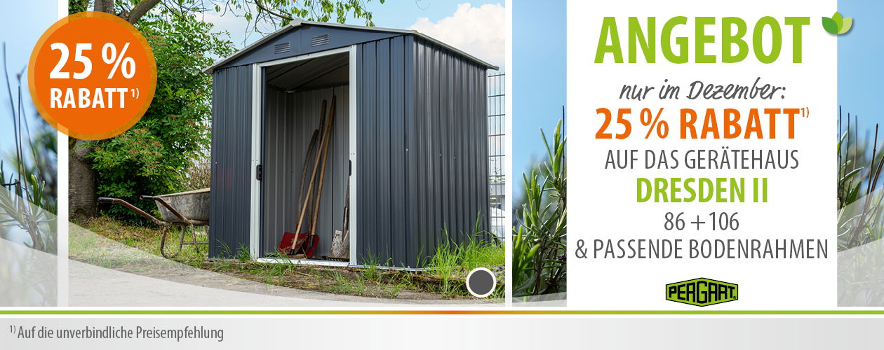 Gerätehaus DRESDEN II 86, Gartenschuppen aus Metall