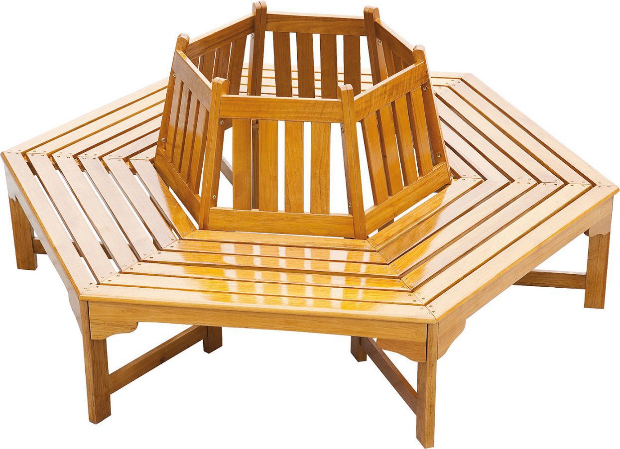 Baumbank ONTARIO, Holz, natur, lackiert, für 6 Personen HI-960354E