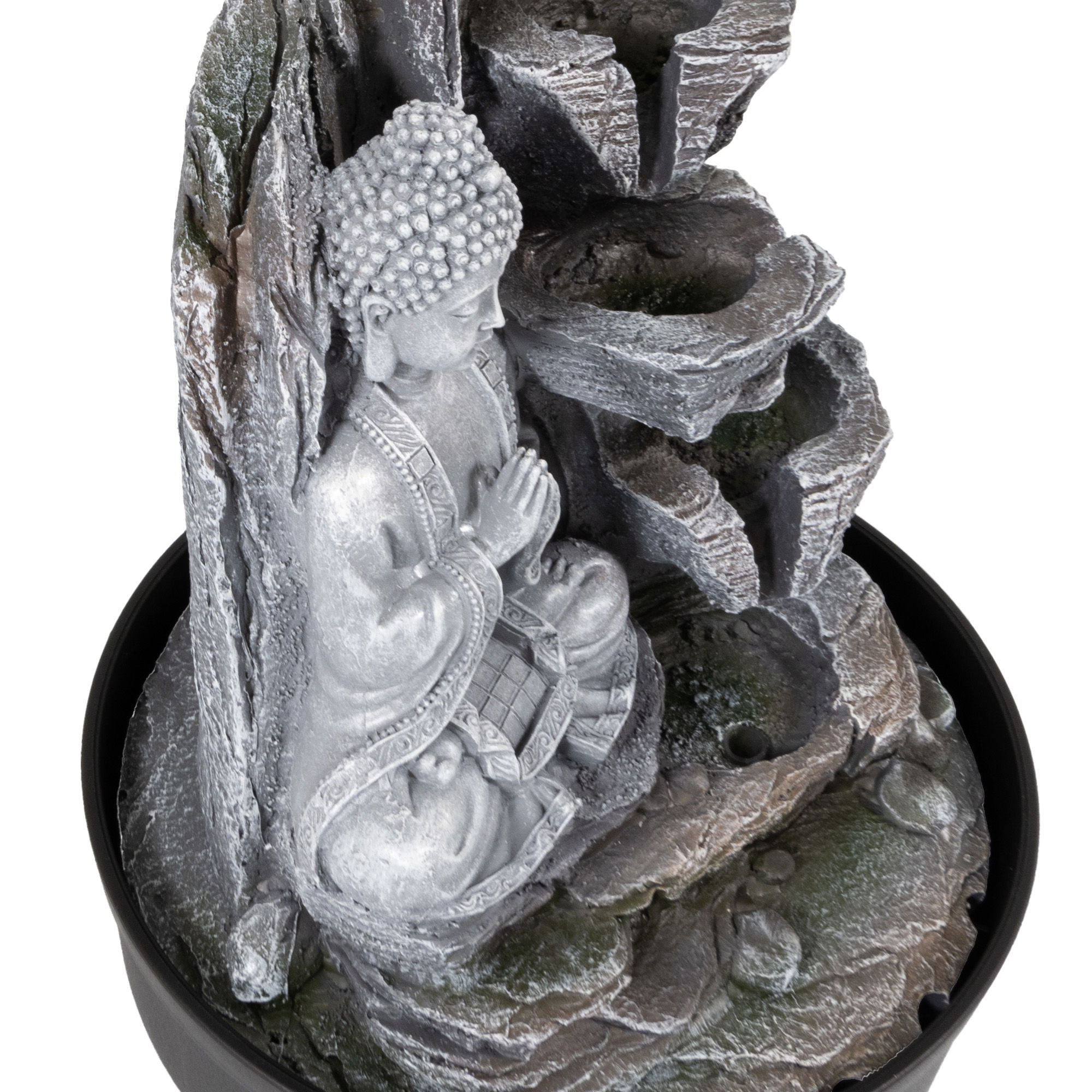 Zimmerbrunnen mit LED-Beleuchtung, Dekobrunnen “Buddha Anjali Mudra” für die Wohnung NA192 Zimmerbrunnen mit LED-Beleuchtung, Dekobrunnen “Buddha Anjali Mudra” für die Wohnung NA192