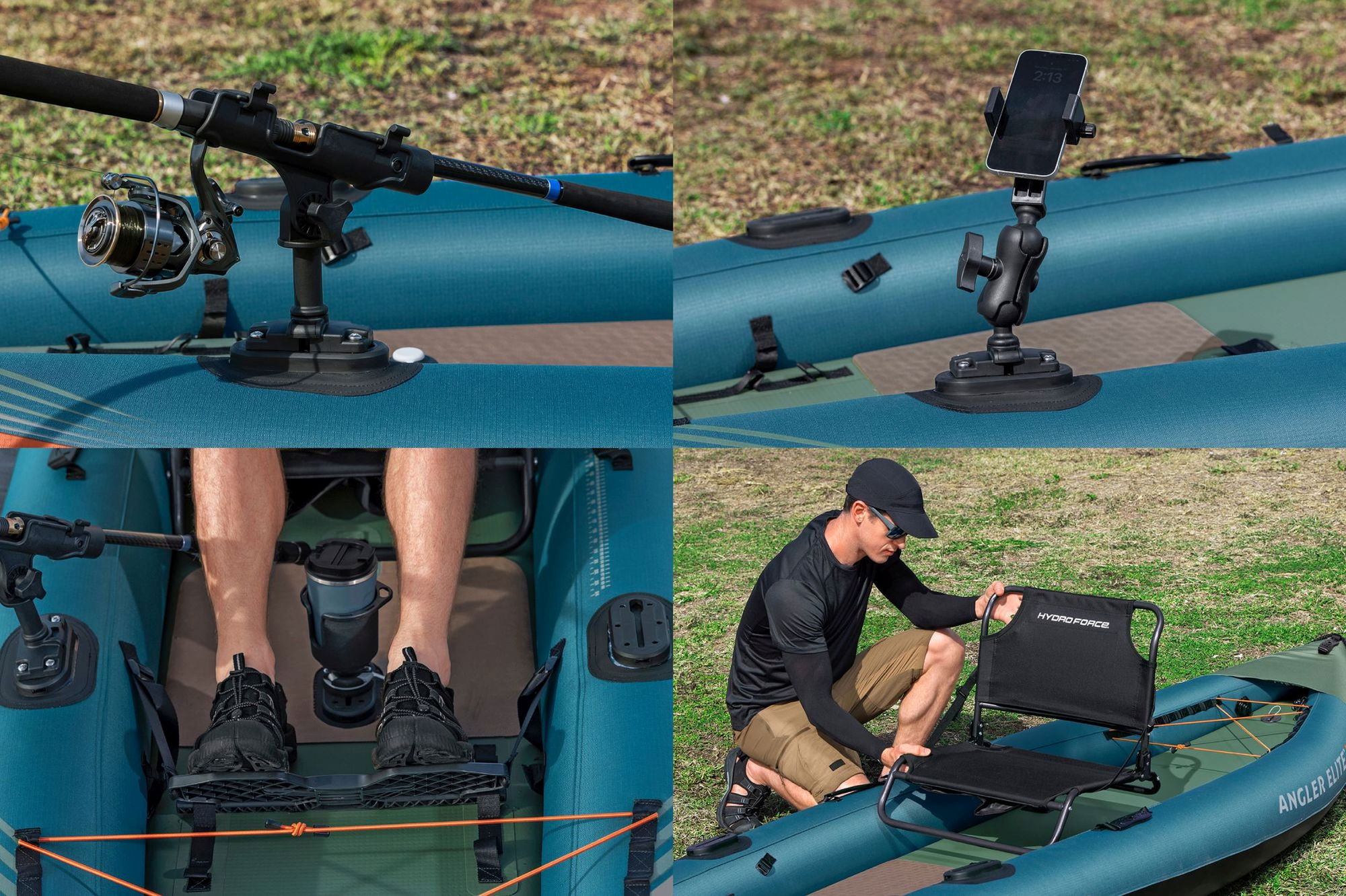 Bestway Angler Elite Kajak für 1 Person mit Sitz, Paddel, Pumpe