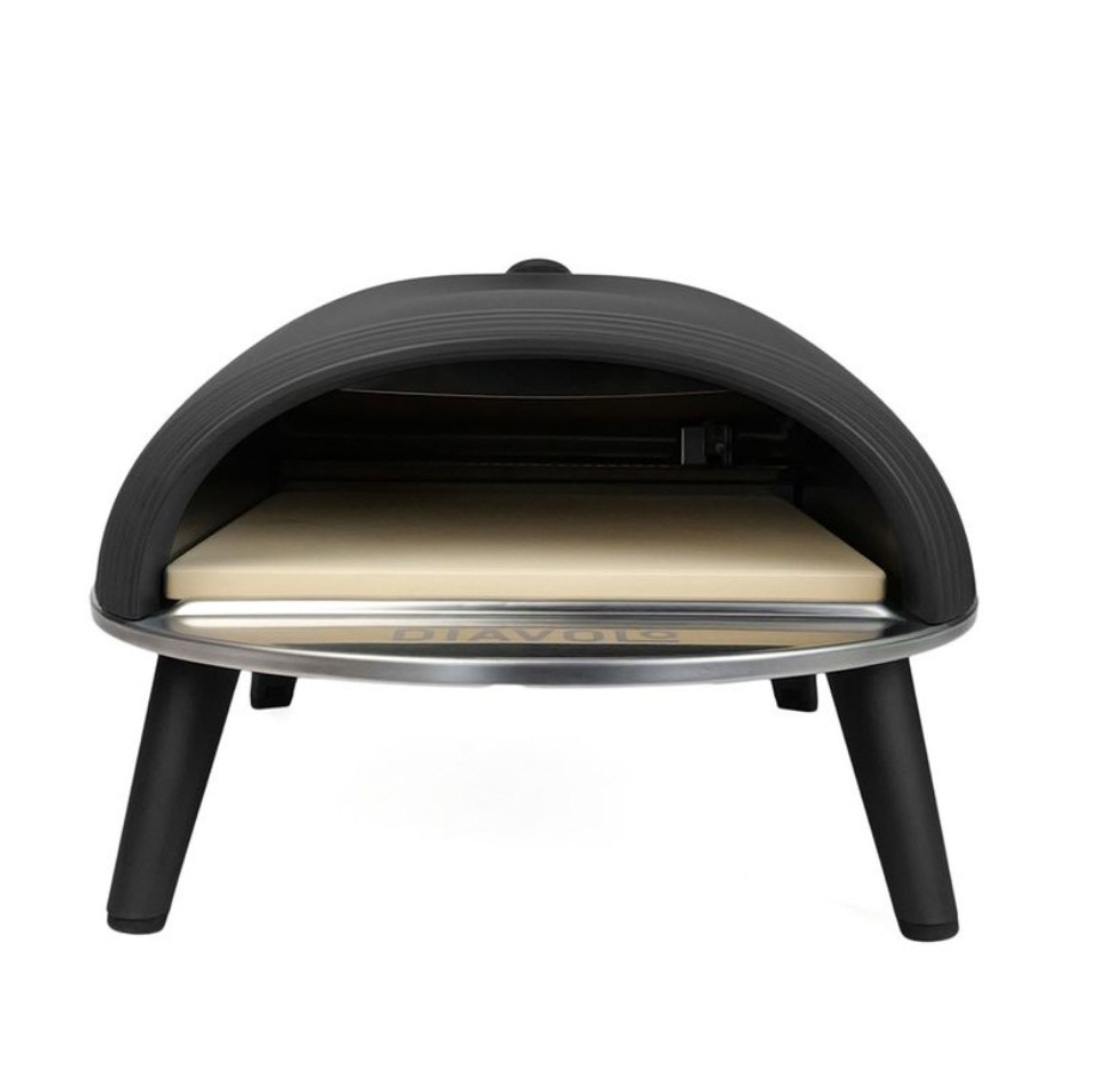 Pizzaofen Diavolo Gas Fired Oven schwarz, mobil und bis 500 Grad heiß