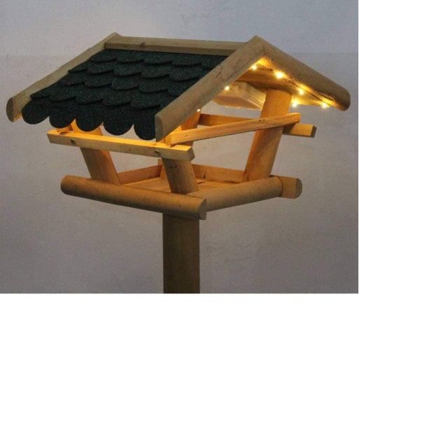 Vogelfutterhaus Tirol mit LED Beleuchtung, Holz, Futterhaus Vogelfutterhaus Tirol mit LED Beleuchtung, Holz, Futterhaus