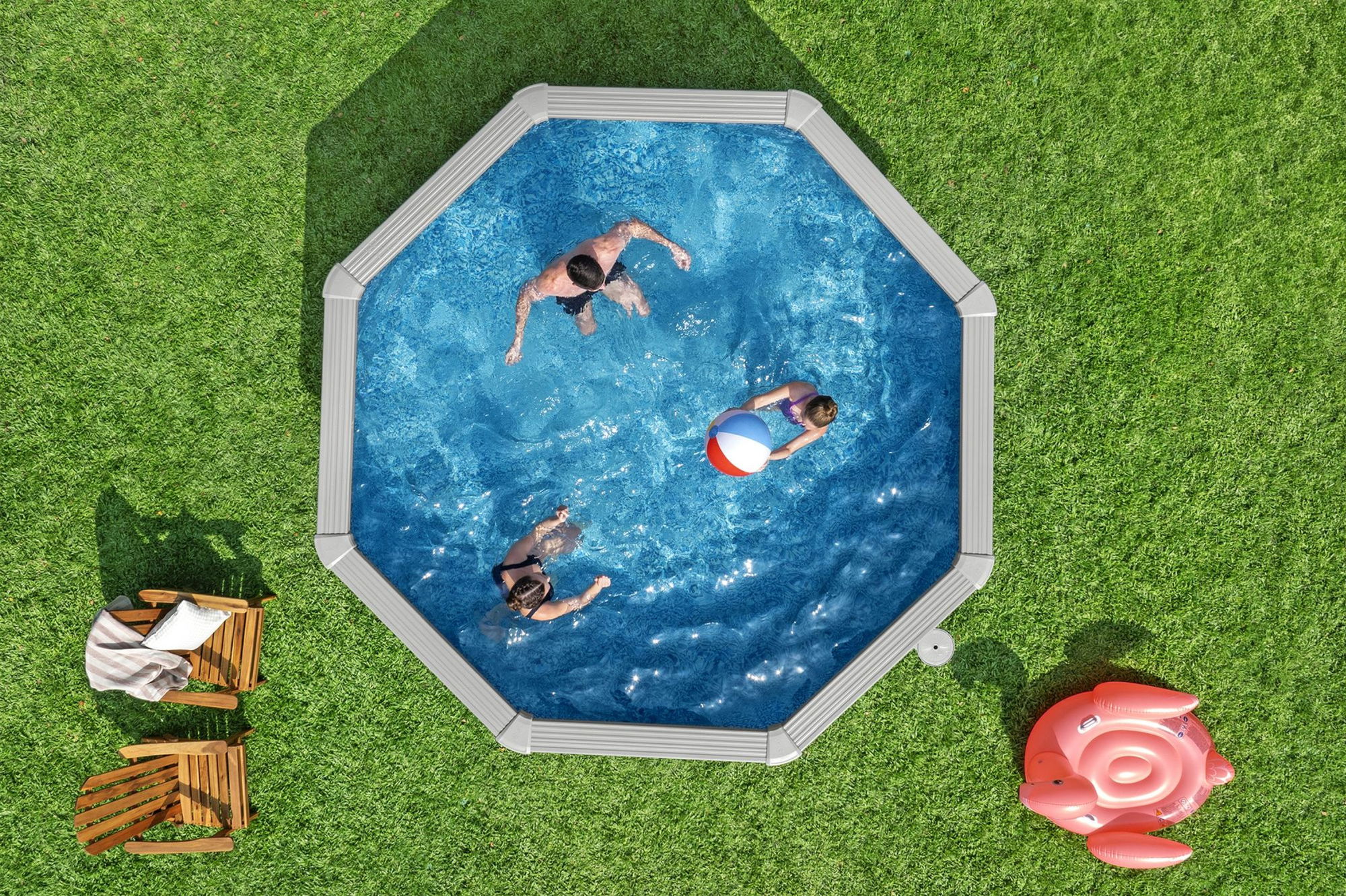 Bestway Hydrium Stahlwandpool Komplett-Set Ø 366 x 122 cm rund