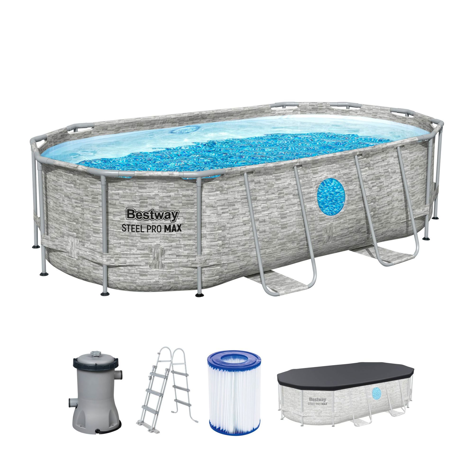 Bestway Steel Pro MAX Splashview Frame Pool Set 427 x 250 x 100 cm