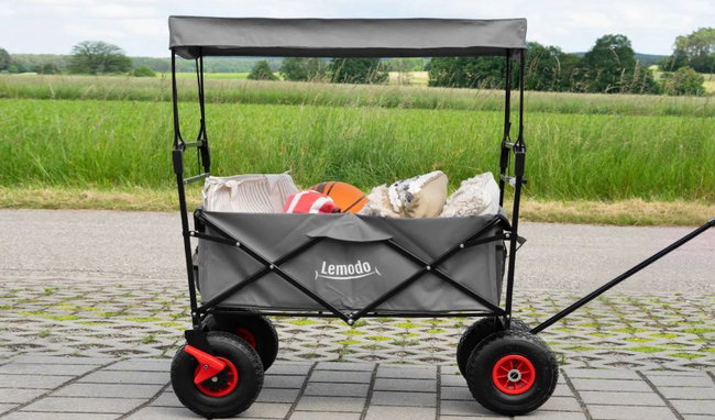bollerwagen-mit-dach bollerwagen mit dach beladen mit einkauf