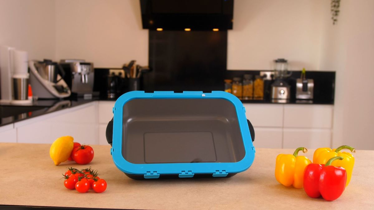Frischhaltebox XL, Aufbewahrungsbox mit flexiblem Silikon-Deckel, Auflaufform 