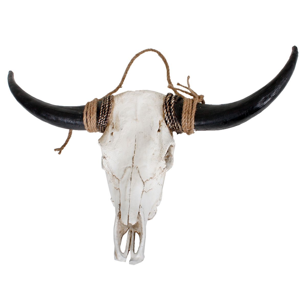 Geweih, Bison, Polyresin weiß mit schwarzen Hörnern HI-301811 Geweih, Bison, Polyresin weiß mit schwarzen Hörnern HI-301811