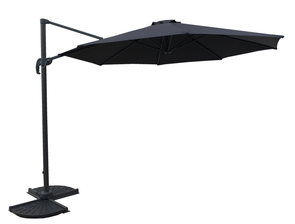 Deluxe-Ampelschirm Ø 300 cm, Sonnenschirm, Gartenschirm HI-504596