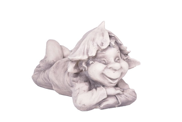 Gartenfigur Troll BARLIN aus Fiberglas in realistischer Stein-Optik