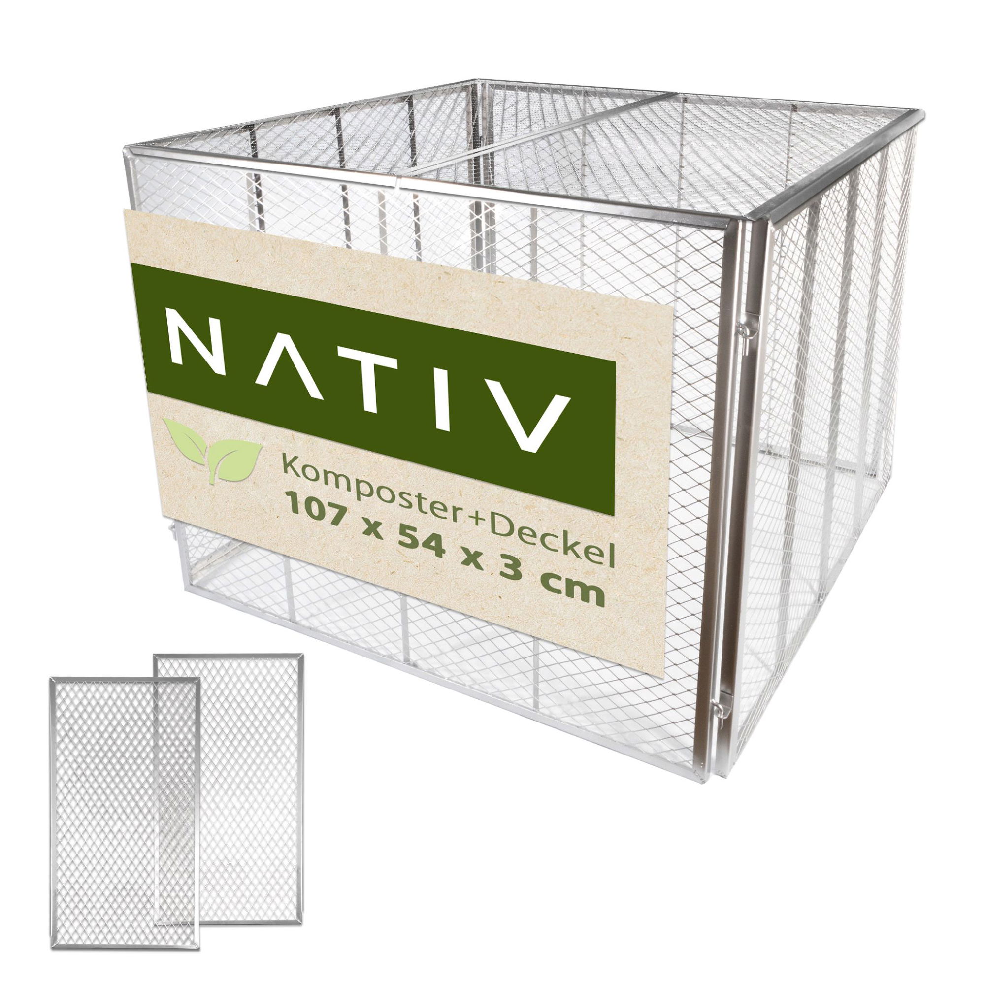 Komposter mit Deckel – stabiler Metallkomposter für den Garten