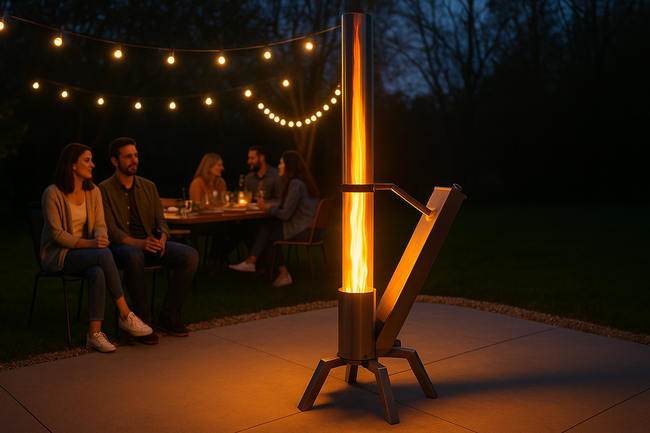 Pelletfackel für Gartenparty – nachhaltige Lichtquelle mit Feuerambiente
